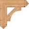 Ekena Millwork Westlake Arts and Crafts Smooth Bracket w/ Offset Brace, Western Red Cedar, 7 1/2"W x 24"D x 24"H BKT0806X24X24WTL03SWR - alternate 3